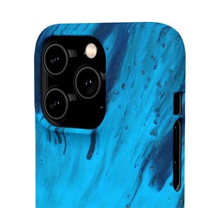 Light Blue Ink Art iPhone Case (Slim) Phone Case