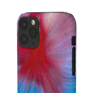 Red Warp Ink Art iPhone Case (Slim) Phone Case