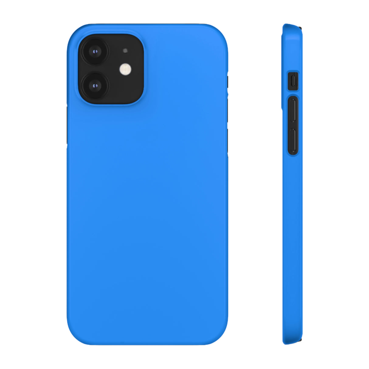 Dodger Blue iPhone Case (Slim) iPhone 12 Glossy Phone Case