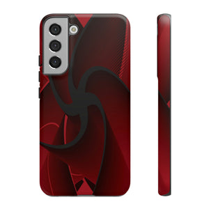 Red Liquid Spiral Android Case (Protective) Samsung Galaxy S22 Plus Matte Phone Case