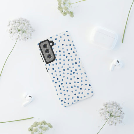 Blue Dots Pattern Android Case (Protective) Phone Case