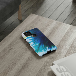 Blue Liquid Ink Art Android Case (Protective) Phone Case