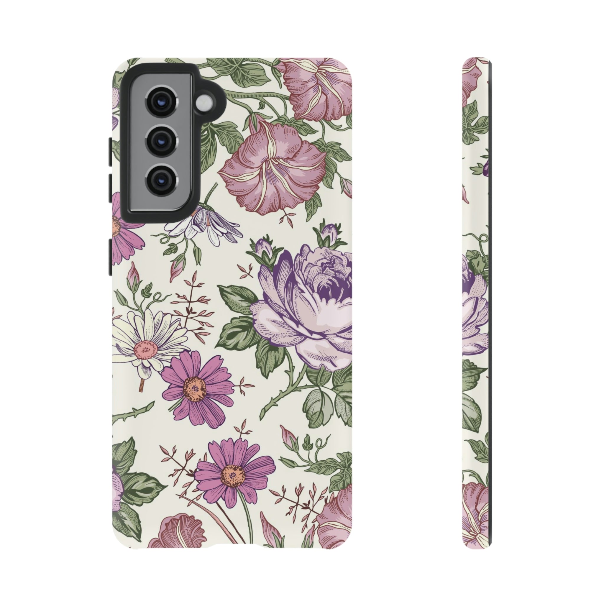 Pastel Vintage Flower Samsung Case (Protective) Samsung Galaxy S21 Matte Phone Case