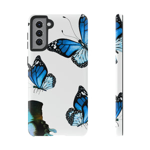 Blue Butterflies Android Case (Protective) Samsung Galaxy S21 Plus Glossy Phone Case