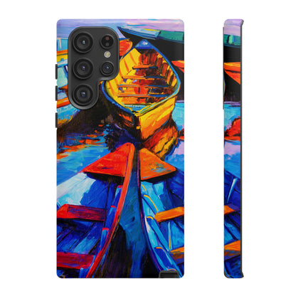 Colorful Wooden Boat Android Case (Protective) Samsung Galaxy S22 Ultra Glossy Phone Case