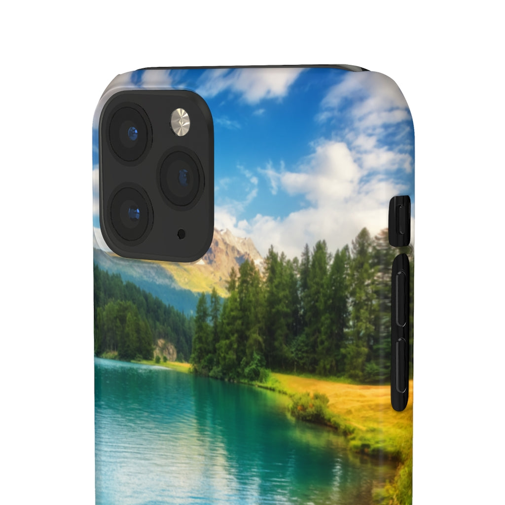 Fantastic Azure Alpine Lake Samsung/iPhone (Slim) iPhone 11 Pro Glossy Phone Case