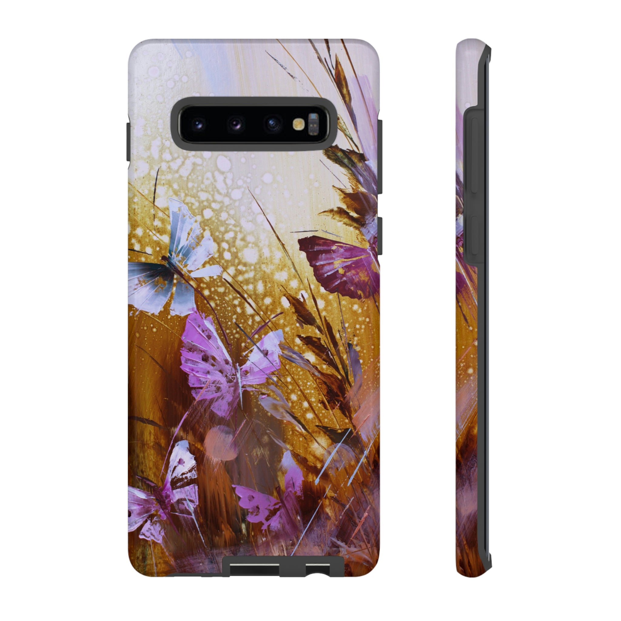 Butterflies Painting Android Case (Protective) Samsung Galaxy S10 Plus Glossy Phone Case