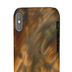 Gold Sand Ink Art iPhone Case (Slim) Phone Case