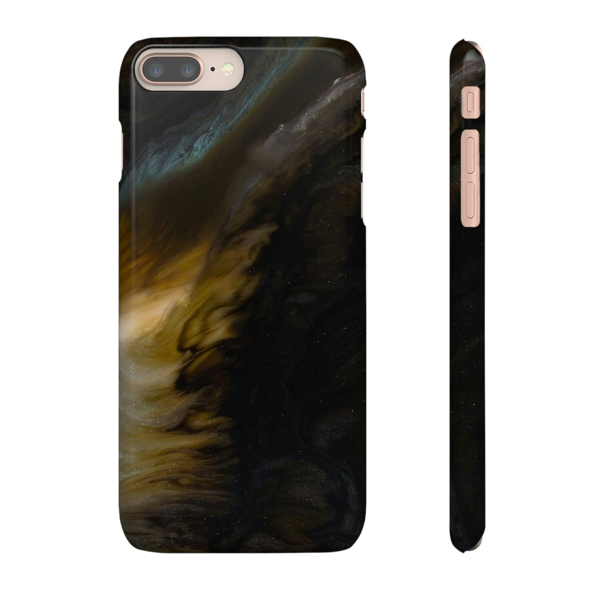 Midnight Shaddow Ink Art iPhone Case (Slim) iPhone 8 Plus Glossy Phone Case