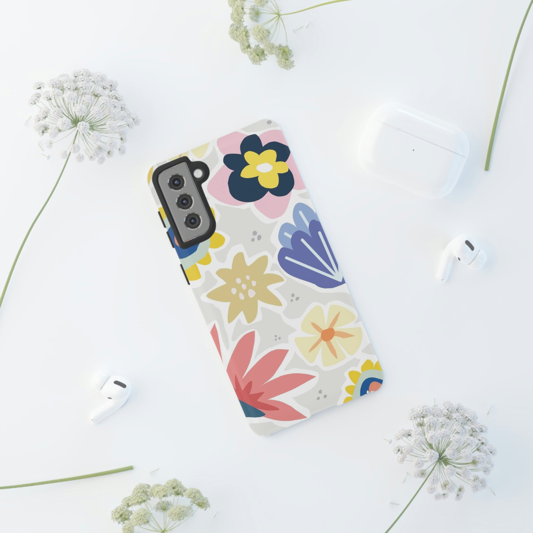 Blue Bouquet Happy Flower Samsung Case (Protective) Phone Case