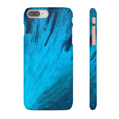 Light Blue Ink Art iPhone Case (Slim) iPhone 8 Plus Matte Phone Case