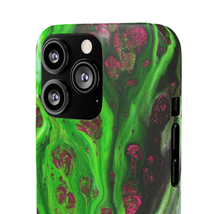 Toxic Green Ink Art iPhone Case (Slim) Phone Case