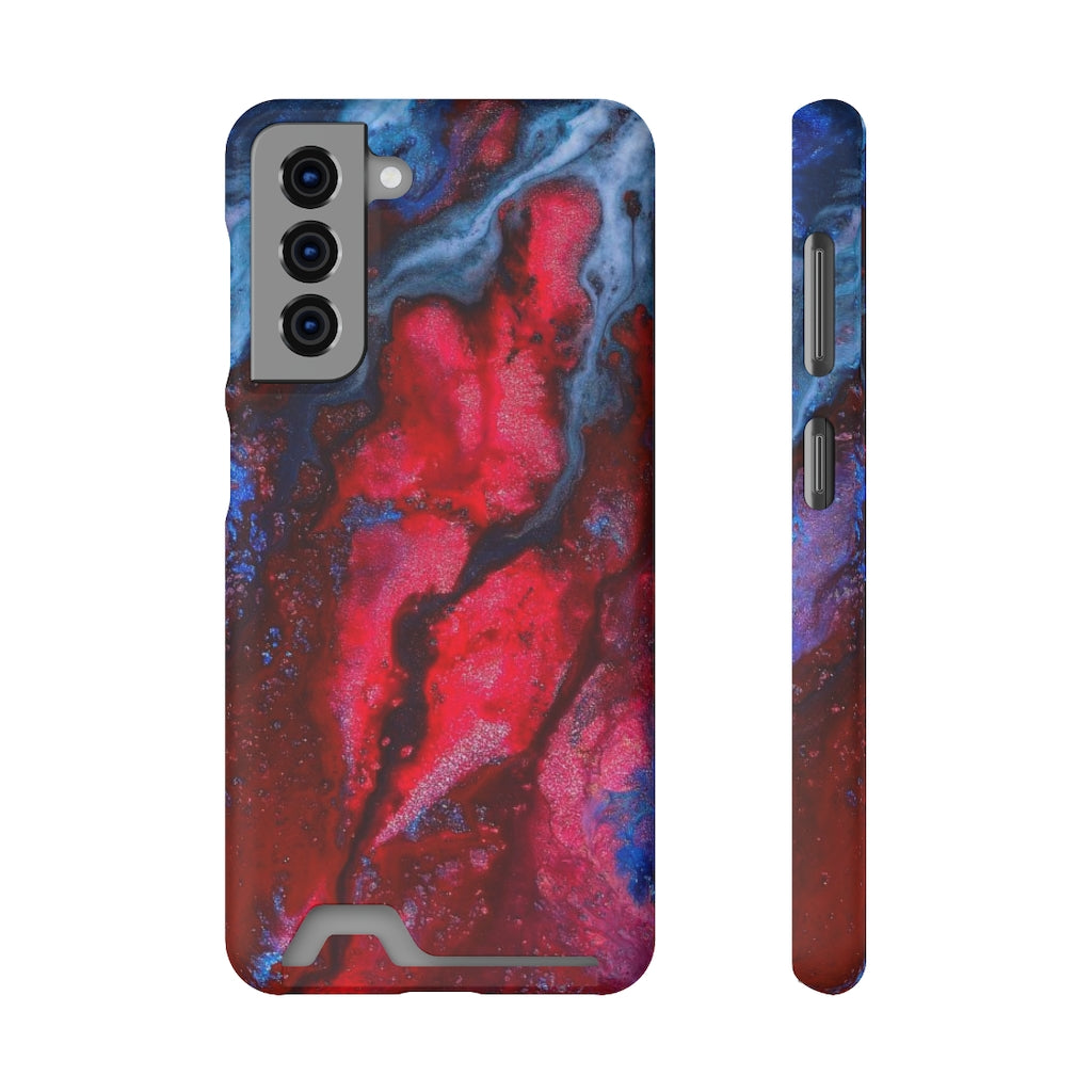 Neon Red Ink Art Android Case (Card) Samsung Galaxy S21 Matte Without gift packaging Phone Case