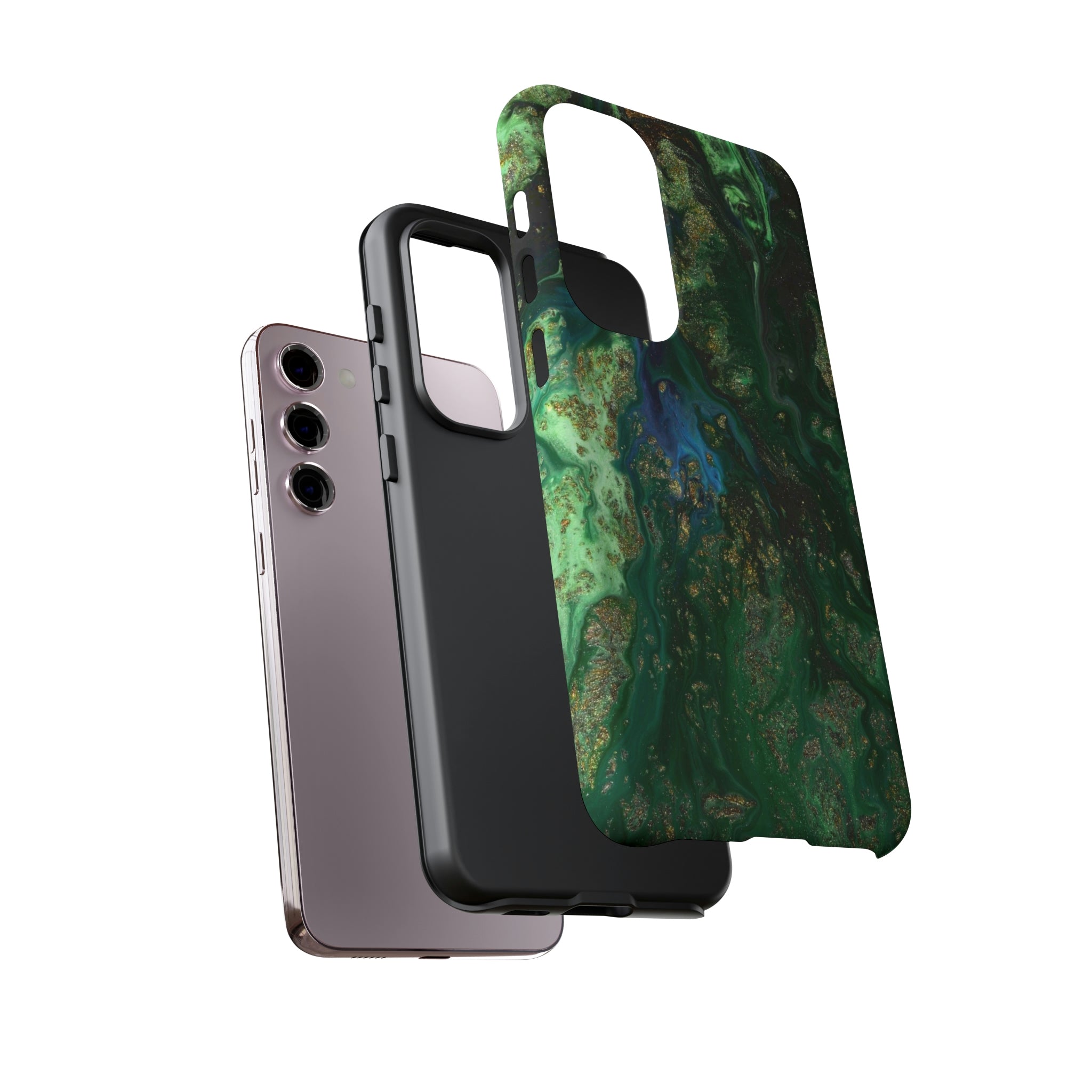 Green Liquid Marble Ink Art Android Case (Protective) Phone Case