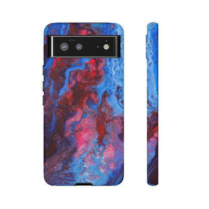 Deep Red Ink Art Android Case (Protective) Google Pixel 6 Matte Phone Case