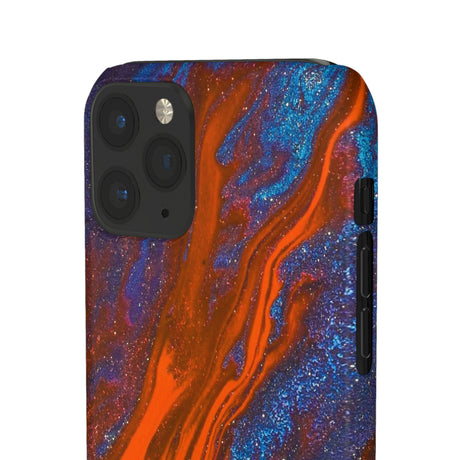 Orange Spikes Ink Art iPhone Case (Slim) Phone Case