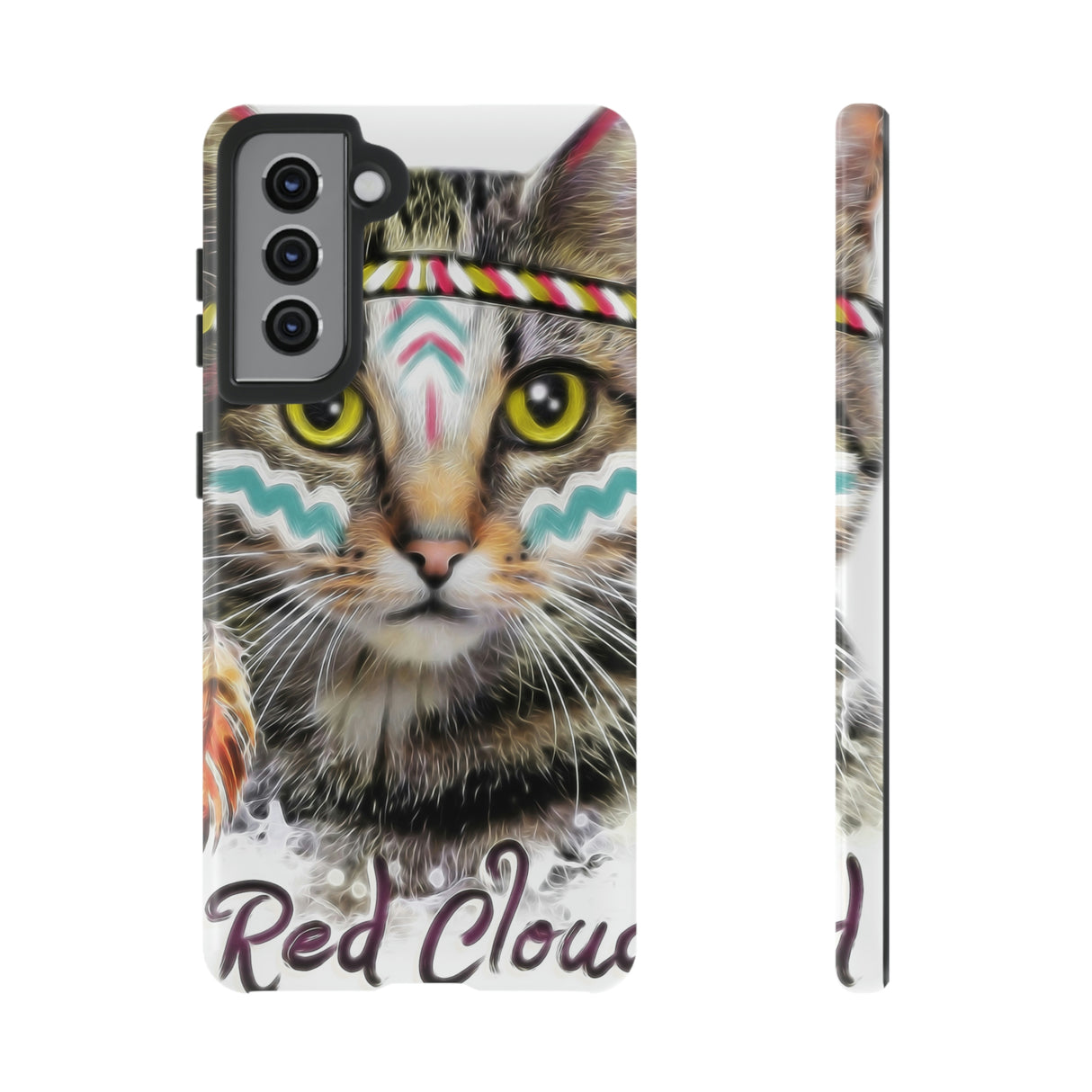 Red Cloud Cat Android Case (Protective) Samsung Galaxy S21 Glossy Phone Case