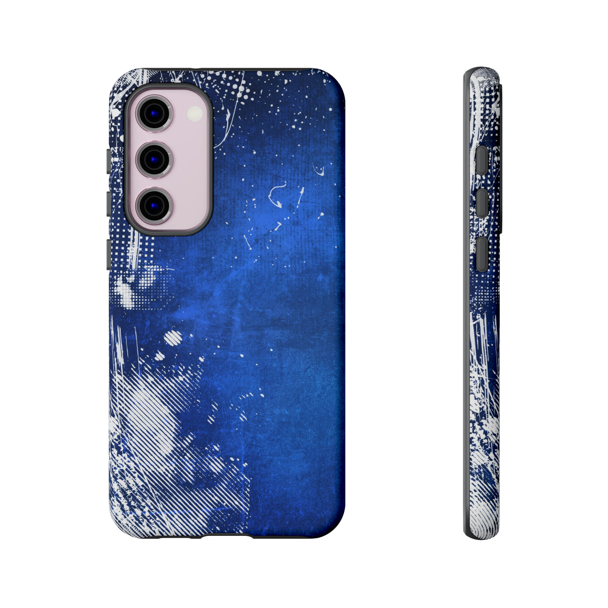 Grunge Blue Android Case (Protective) Samsung Galaxy S23 Plus Matte Phone Case