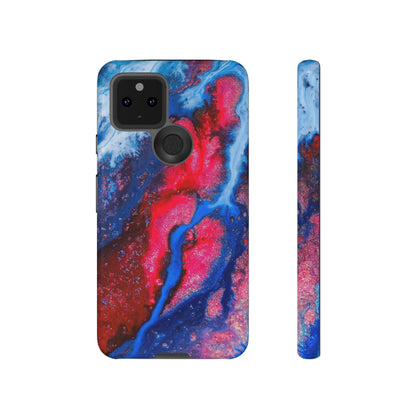 Red n Blue Ink Art Android Case (Protective) Google Pixel 5 5G Glossy Phone Case