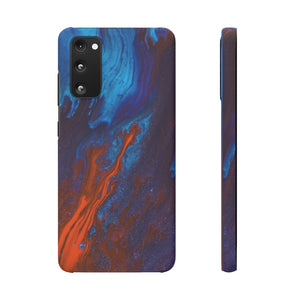 Orange Flame Ink Art Android Case (Slim) Samsung S20 FE Matte Phone Case