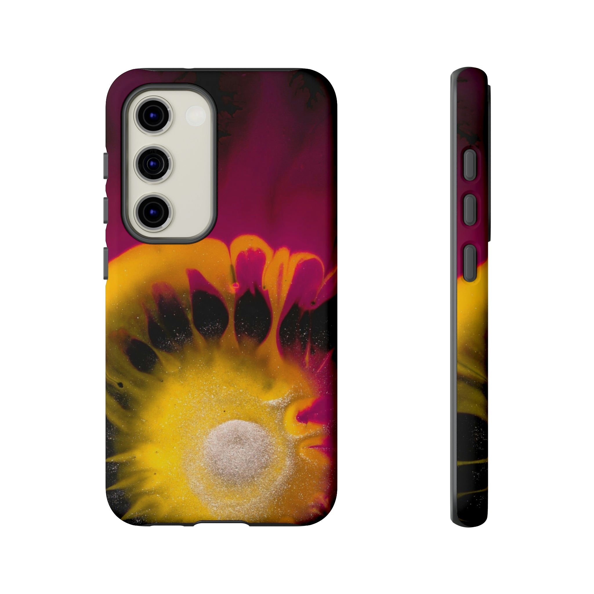 Deep Purple Ink Art Android Case (Protective) Samsung Galaxy S23 Matte Phone Case