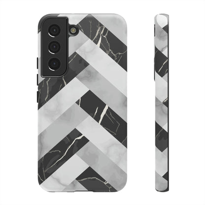 Grey Herringbone Android Case (Protective) Samsung Galaxy S22 Matte Phone Case