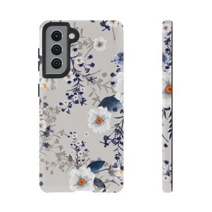 Blue Summerflowers Android Case (Protective) Samsung Galaxy S21 Matte Phone Case