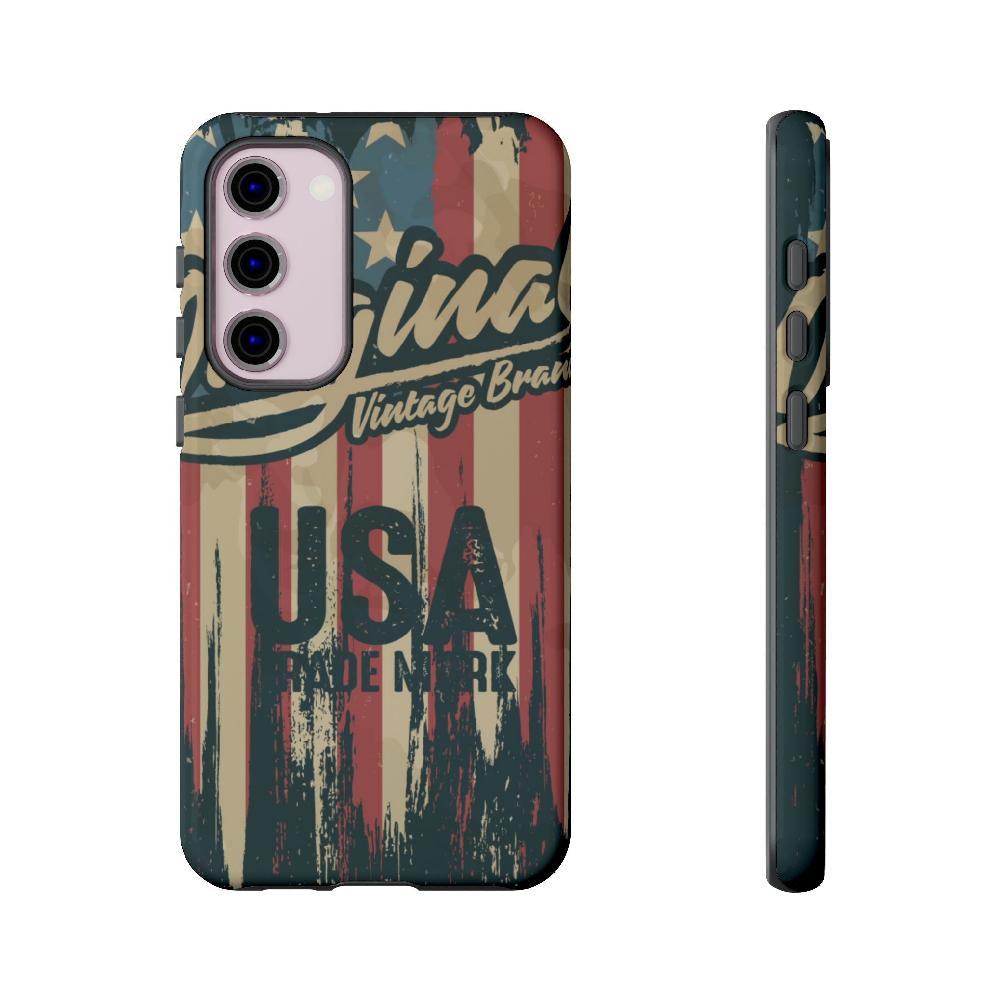 American Vintage Flag Android Case (Protective) Samsung Galaxy S23 Plus Glossy Phone Case