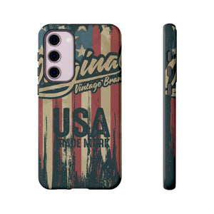 American Vintage Flag Android Case (Protective) Samsung Galaxy S23 Plus Glossy Phone Case