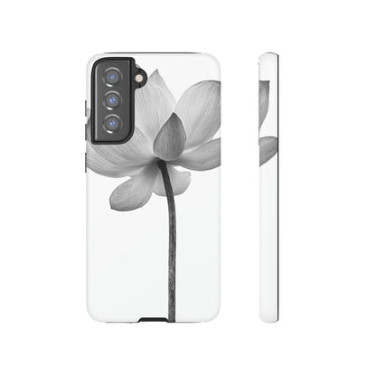 Black White Lotus Android Case (Protective) Samsung Galaxy S21 FE Matte Phone Case