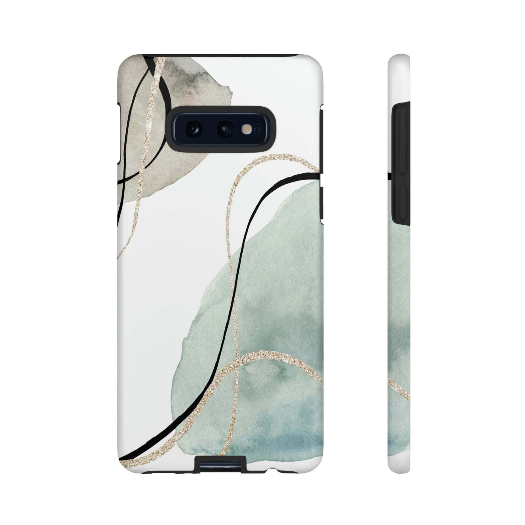 Green Watercolor Android Case (Protective) Samsung Galaxy S10E Matte Phone Case