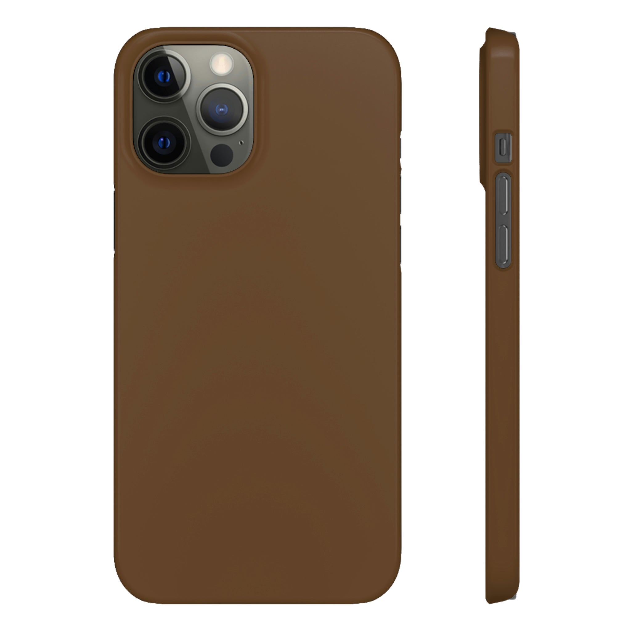 Dark Brown iPhone Case (Slim) iPhone 12 Pro Max Glossy Phone Case