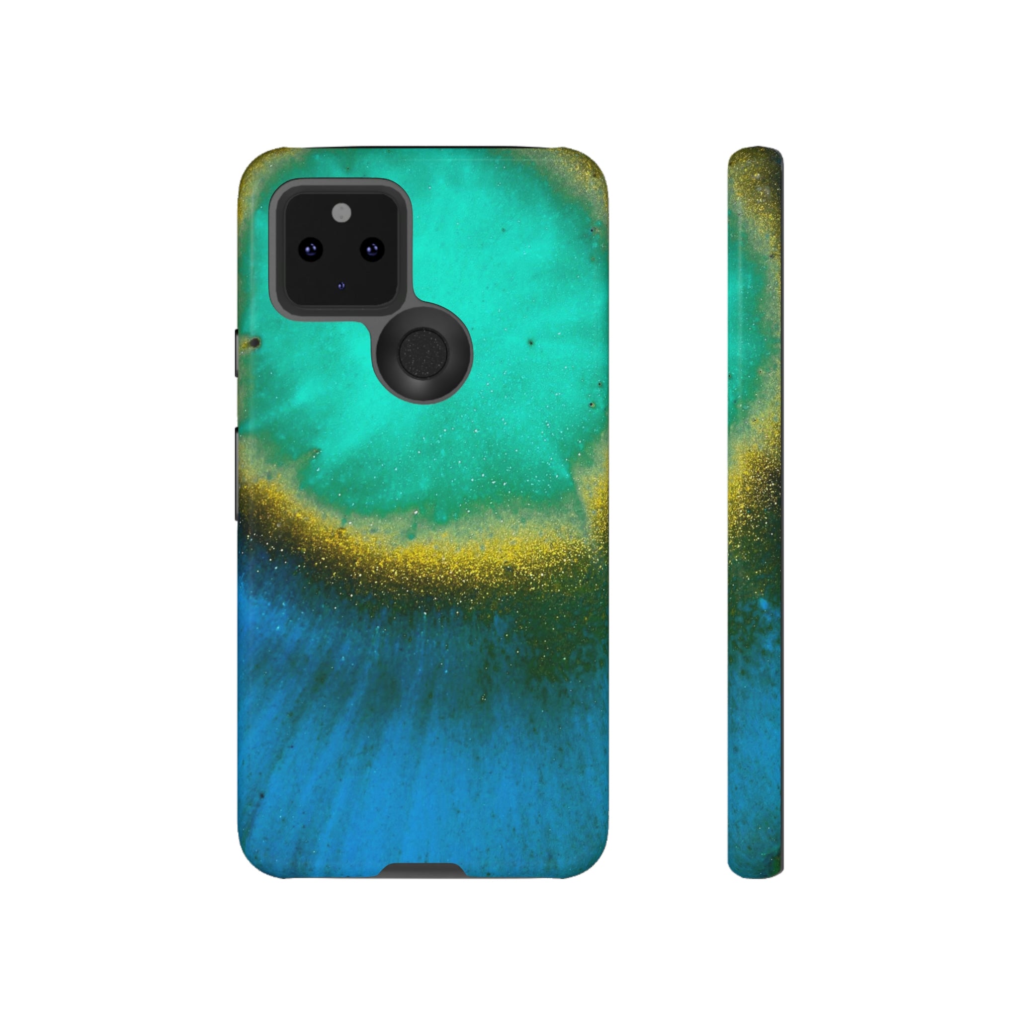 Green Yelly Ink Art Android Case (Protective) Google Pixel 5 5G Glossy Phone Case