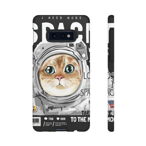 Space Cute Cat Android Case (Protective) Samsung Galaxy S10E Glossy Phone Case