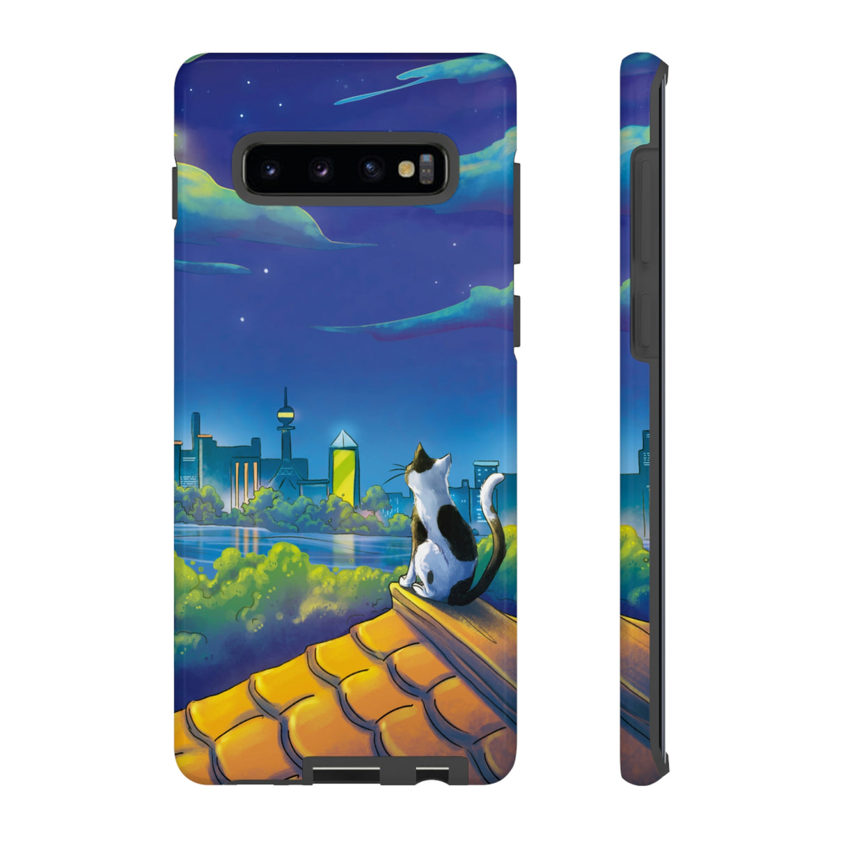 Cat Tin Roof Android Case (Protective) Samsung Galaxy S10 Plus Glossy Phone Case