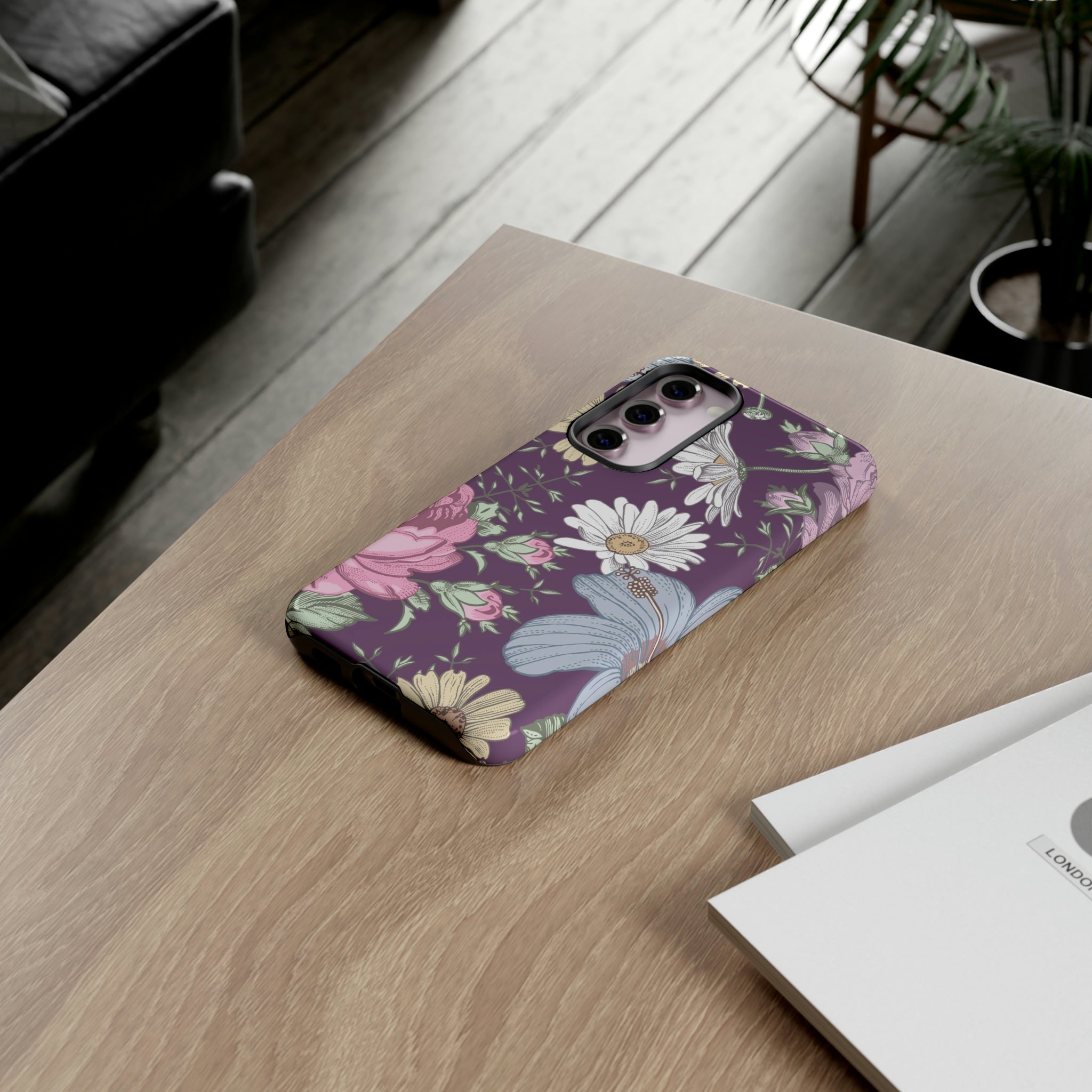 Purple Grass Vintage Flower Samsung Case (Protective) Phone Case