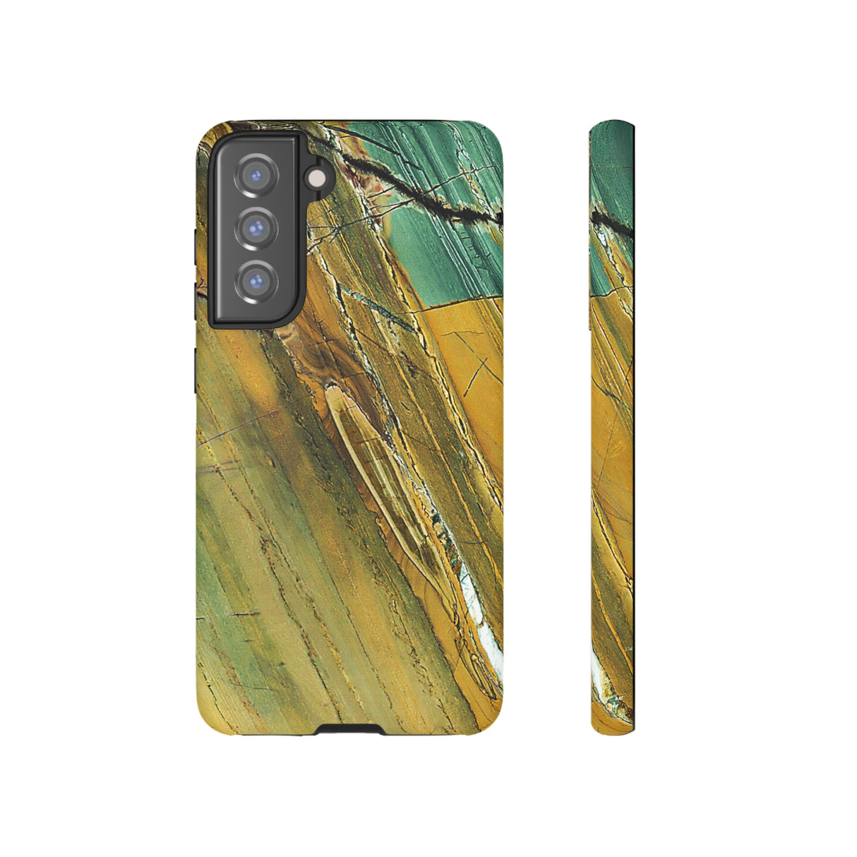 Cracked Yellow Android Case (Protective) Samsung Galaxy S21 FE Matte Phone Case