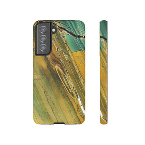 Cracked Yellow Android Case (Protective) Samsung Galaxy S21 FE Matte Phone Case