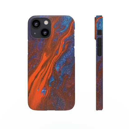 Orange Spikes Ink Art iPhone Case (Slim) iPhone 13 Mini Matte Phone Case