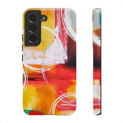 Abstract Yellow Android Case (Protective) Samsung Galaxy S22 Glossy Phone Case