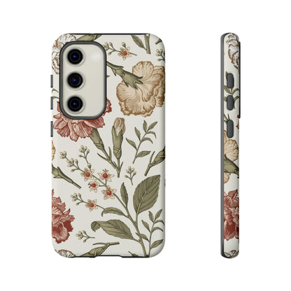 Carnation Vintage Flower Samsung Case (Protective) Samsung Galaxy S23 Matte Phone Case