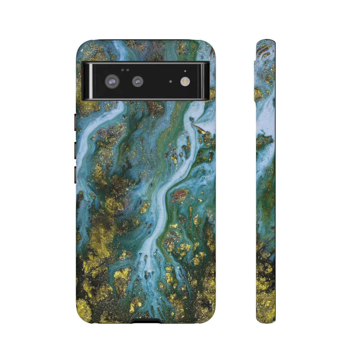 Ocean Blue Ink Art Android Case (Protective) Google Pixel 6 Matte Phone Case