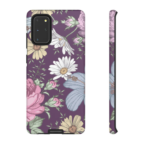 Purple Grass Vintage Flower Samsung Case (Protective) Samsung Galaxy S20+ Matte Phone Case