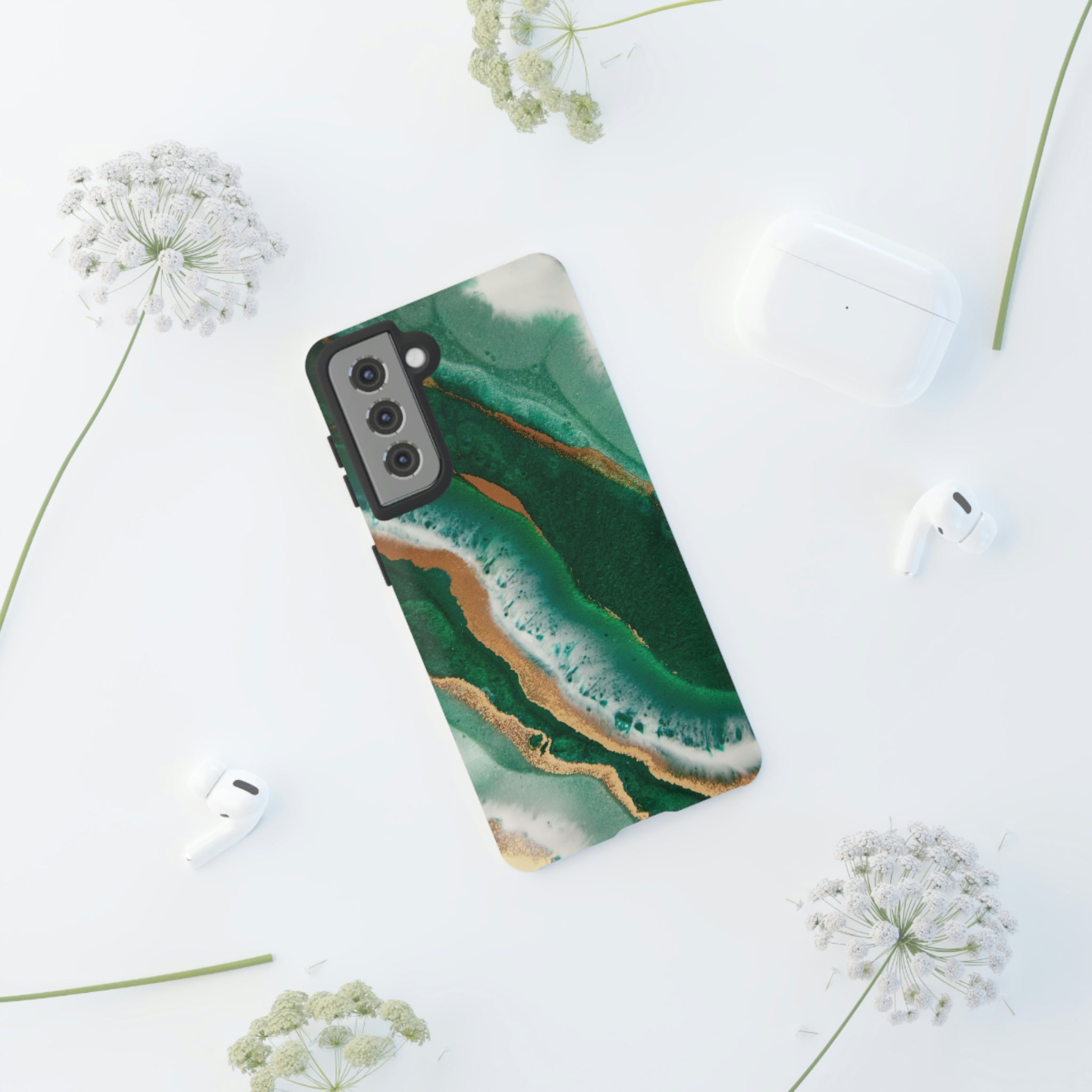 Green & Gold Epoxy Android Case (Protective) Phone Case