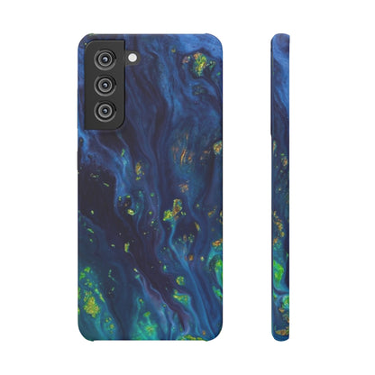 Green Opal Ink Art Android Case (Slim) Samsung S21 FE Matte Phone Case