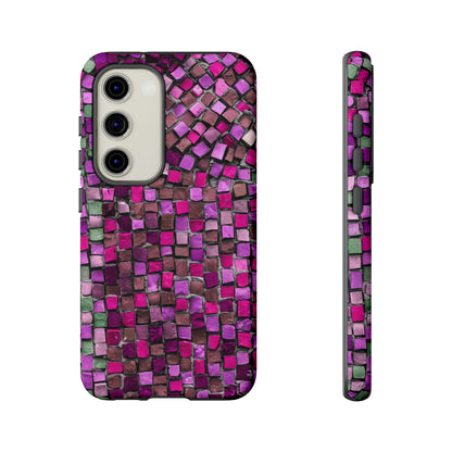 Purple Mosaic Android Case (Protective) Samsung Galaxy S23 Matte Phone Case