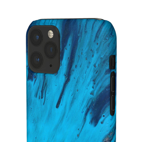 Light Blue Ink Art iPhone Case (Slim) Phone Case