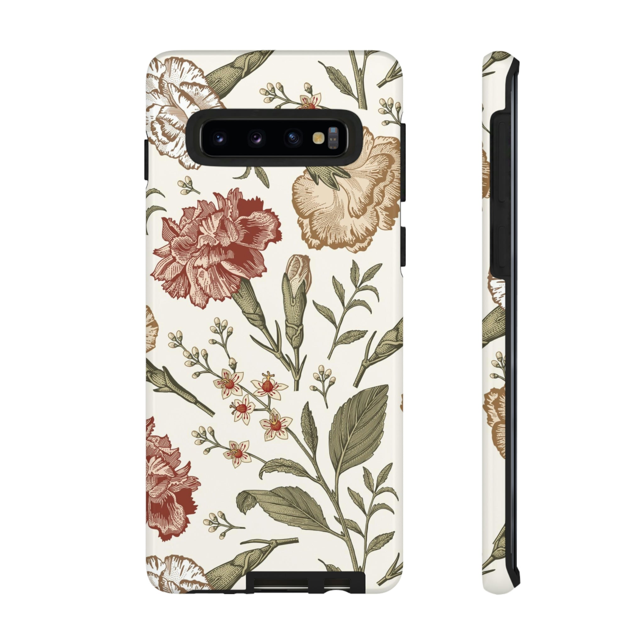 Carnation Vintage Flower Samsung Case (Protective) Samsung Galaxy S10 Glossy Phone Case