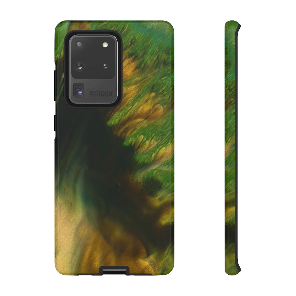 Green Forest Ink Art Android Case (Protective) Samsung Galaxy S20 Ultra Glossy Phone Case