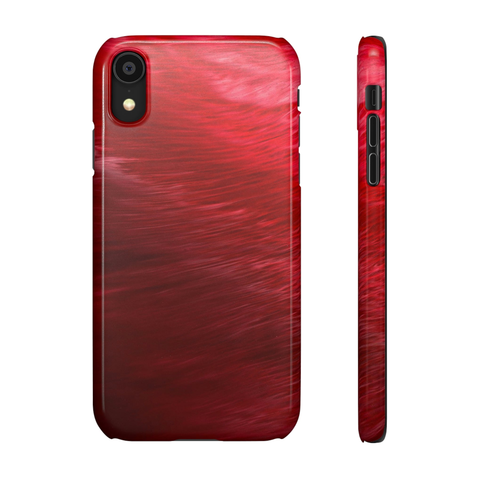 Red Feather Ink Art iPhone Case (Slim) iPhone XR Glossy Phone Case